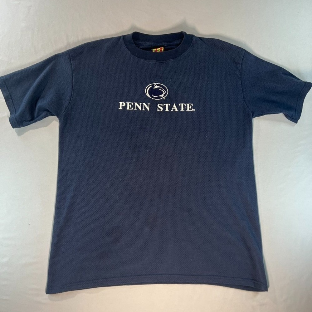 Vintage Penn State Navy Blue Mesh T-Shirt Men Large TSI Hurricane WV College Tee